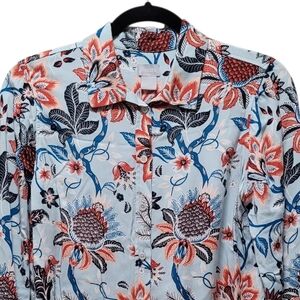 Chico's Fliral Button Up Blouse - Sz 0 (Chico's)